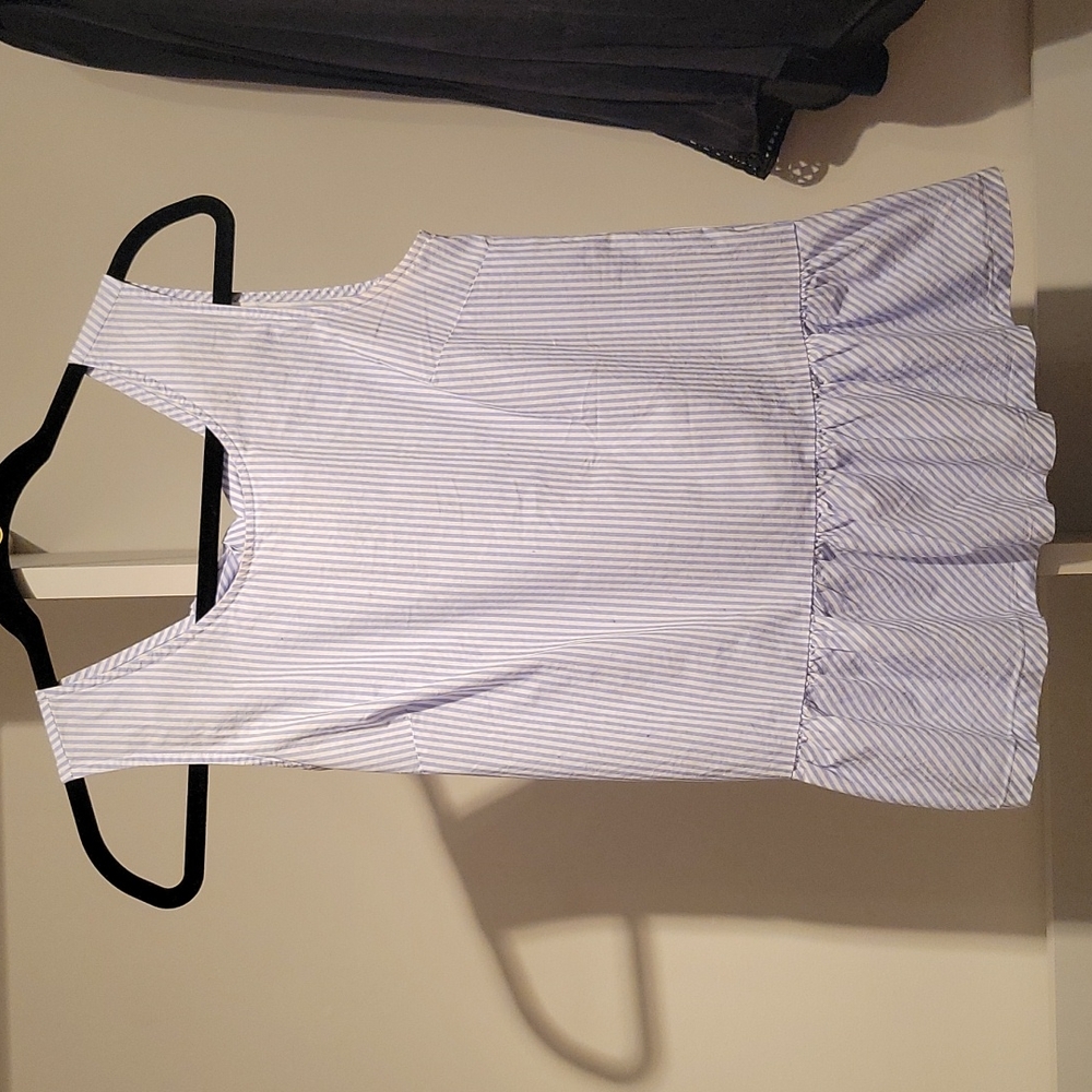 JCREW Light Blue Striped Top XXSmall